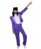 80's Rock Star - Dark Purple Suit with Mock Turtle Neck