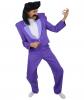 80's Rock Star - Dark Purple Suit with Mock Turtle Neck