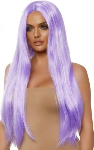 Long Straight Centre Part Wig - Lavender