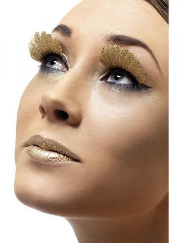 Gold Feather Eyelashes