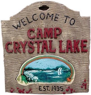 Camp Crystal Lake sign