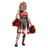 Red Zombie Cheerleader Costume - Kids