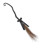 Collapsible Crooked Witch Broom - Fully attached