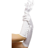 white temptress ruched gloves