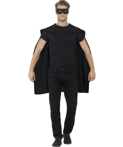 black cape & eyemask