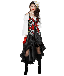 skulls and roses dress