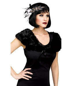 1920's Flapper Stole - Black