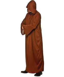 brown hooded robe