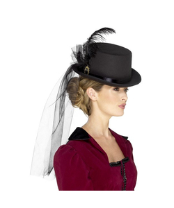 Deluxe Ladies Victorian Top Hat