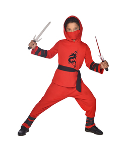 Red Ninja Warrior Costume - Kids