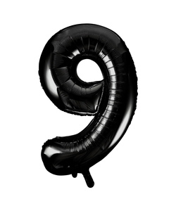 Black Numbered Foil Balloon #9