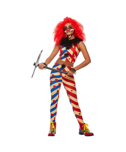 Creepy Clown Costume - Ladies