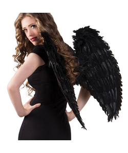 Black Angel Wings - 65 x 65 cm