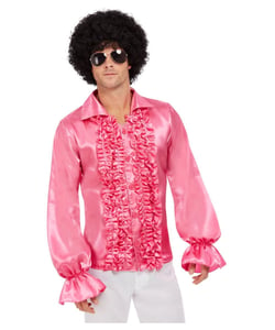 60's Ruffled Shirt - Pink