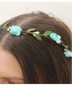 Flower Hairband - Blue