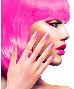 Self Adhesive Nails -  Neon Pink