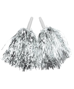 Silver Pom Poms