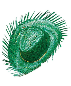 green straw hat