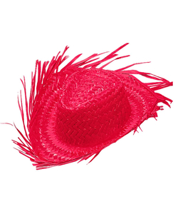red straw hat