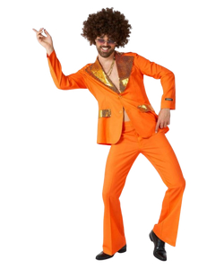 SuitMeister Disco Suit Orange - Full view Posing