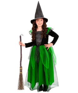 Kid's Green Witch Costume - Tween modelling