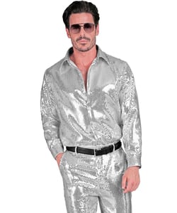 Silver Disco Bomber Shirt - Front View