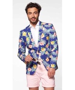 Tropical Flowers Suit - Blue
Front view