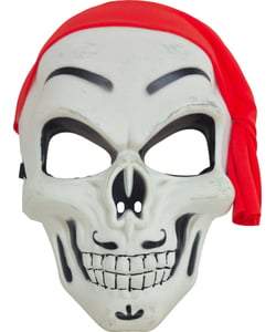 Skeleton Mask with Red Bandana - Front View