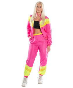 Neon Pink Shell Suit - Front View