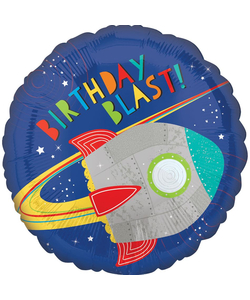 Blast off Birthday Balloon - 17"