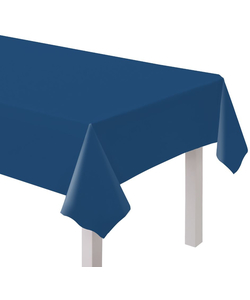 Navy Plastic Table Cover - Close up