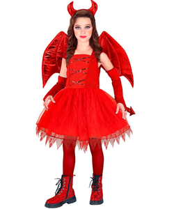 Devil Costume Girl Tween - Front view