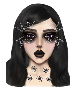 Spider Web Face Jewels Stickers