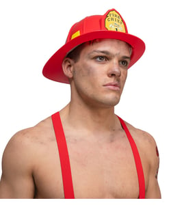 Adult Fireman Red Helmet