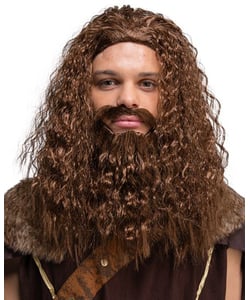 Long Curly Wig & Beard