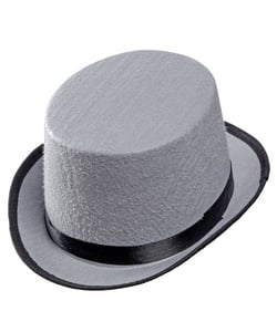 Grey Top Hat - Close up view