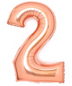 22" Rose Gold Numbered Foil Balloon #2