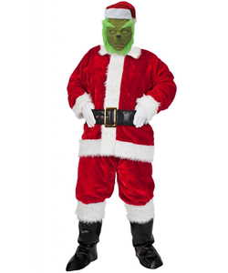 Deluxe Grumpy Green Santa