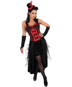 Red burlesque dancer costume