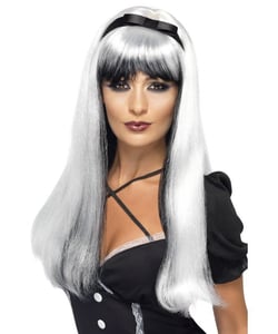 bewitching wig - silver over black