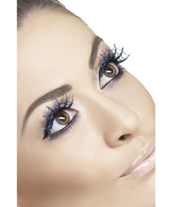Blue Spiderweb Glitter Eyelashes