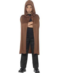 brown hooded cape - kids