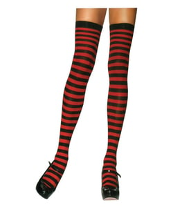 Striped Stockings Red/Black